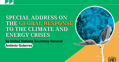 UN SECRETARY-GENERAL ADDRESS AT LONDON CLIMATE ACTION WEEK